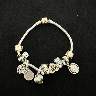 Pandora Gold & Silver Charm Bracelet