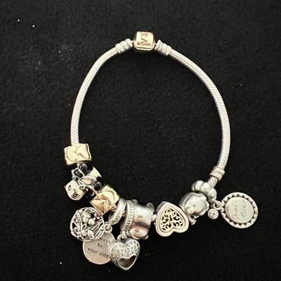 Pandora Gold & Silver Charm Bracelet