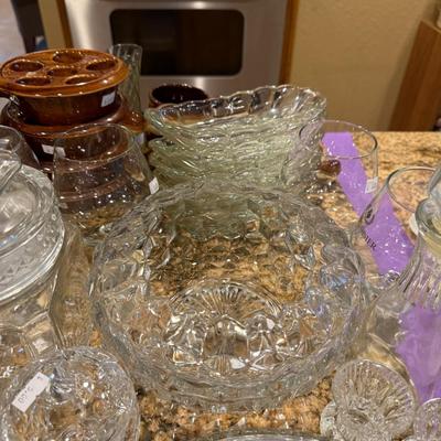 Clear Glasses and Escargot dishes