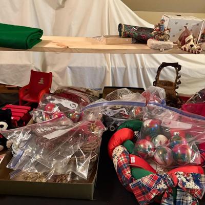 Sale Photo Thumbnail #204: Second table of items. (Table and display shelves are not included)