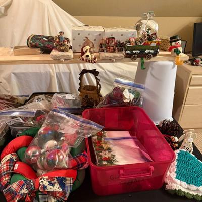 Sale Photo Thumbnail #205: Second table of items. (Table and display shelves are not included)