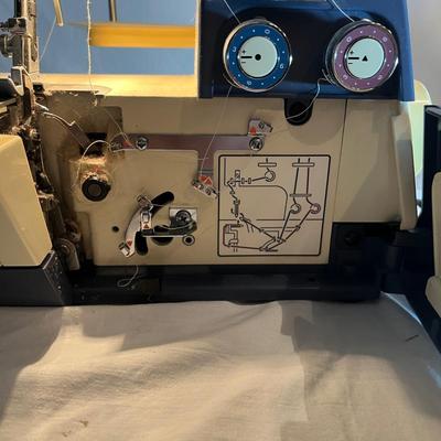 White Super Lock 503 Overlocking Sewing Machine (GB1-MG)
