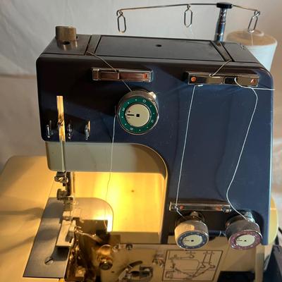 White Super Lock 503 Overlocking Sewing Machine (GB1-MG)