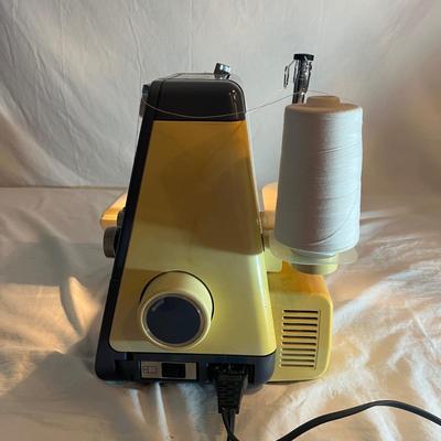 White Super Lock 503 Overlocking Sewing Machine (GB1-MG)