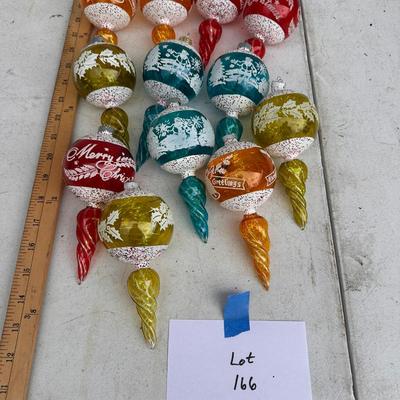 Lot of 12 Vintage Christmas Ornaments 