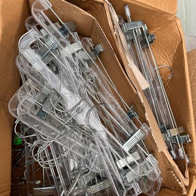 Lot of plastic Retail Hangers - Mostly Pants Hangers 