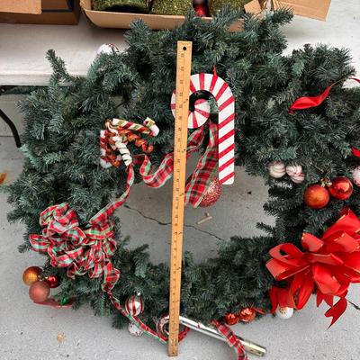 Christmas Décor lot with Huge Wreath 