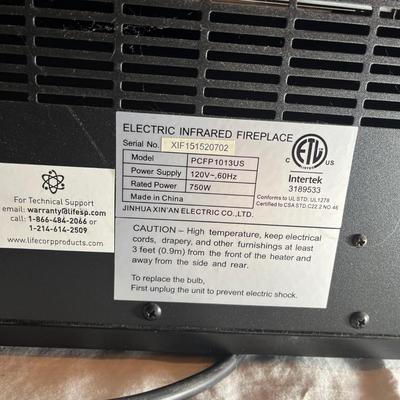 Electric Infrared Fireplace & Tabletop Fan (GB1-MG)