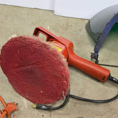 Montgomery Ward Power Kraft 8" Polisher with Extension cord and squeegee and face shield