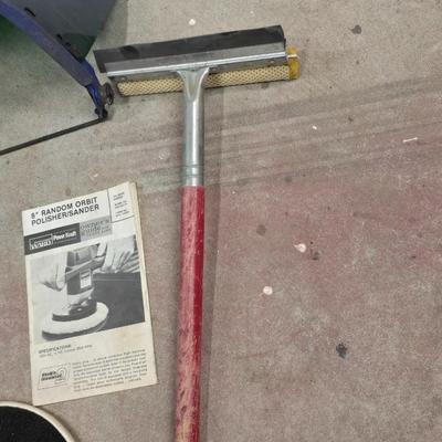 Montgomery Ward Power Kraft 8" Polisher with Extension cord and squeegee and face shield