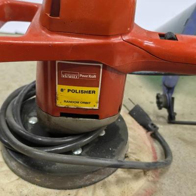 Montgomery Ward Power Kraft 8" Polisher with Extension cord and squeegee and face shield