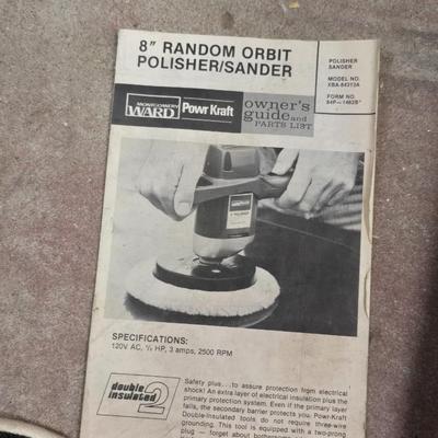 Montgomery Ward Power Kraft 8" Polisher with Extension cord and squeegee and face shield