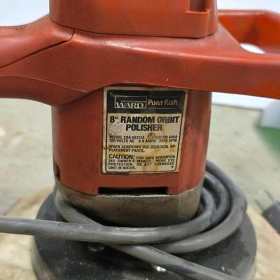 Montgomery Ward Power Kraft 8" Polisher with Extension cord and squeegee and face shield