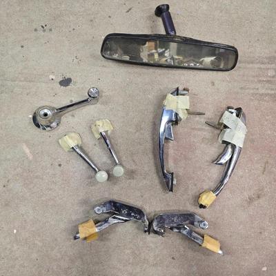 Vintage VW Chrome Interior/Exterior Parts – Mirror, Handles & Cranks -Volkswagen