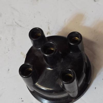 Vintage Auto Parts Lot – Spark Plugs, Distributor Cap, Fuses, Light Bulb, and More
