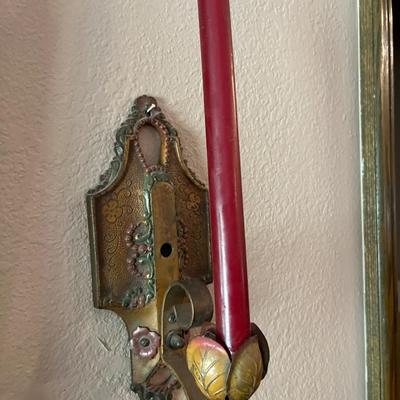Sale Photo Thumbnail #4: Beautiful Angel Picture 27”1/2x 30”1/2
and a pair of Metal Sconces.