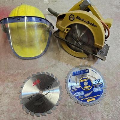 Black & Decker Circular Saw Bundle with Safety Gear & Blades