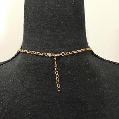 Beautiful earthly rhinestone, gold, toned statement, necklace, beautiful