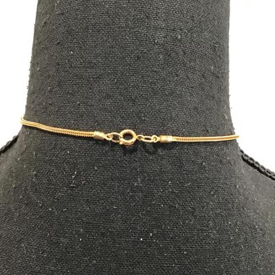 Sale Photo Thumbnail #63: Gold tone rhinestone necklace with Tassel 
Please see attached photos