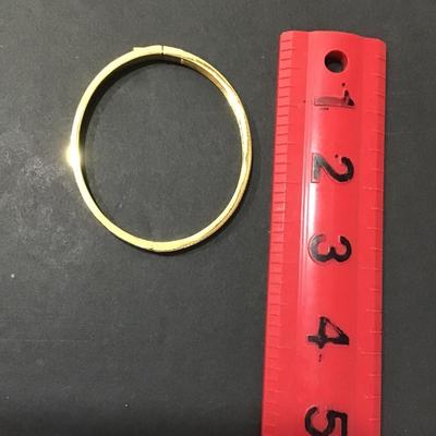 Sale Photo Thumbnail #74: Gold tone hinged Bracelet with small rhinestones 
Please see attached photos