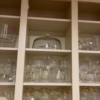 Sale Photo Thumbnail #79: Wine glasses & cake plates and parfait cups.
