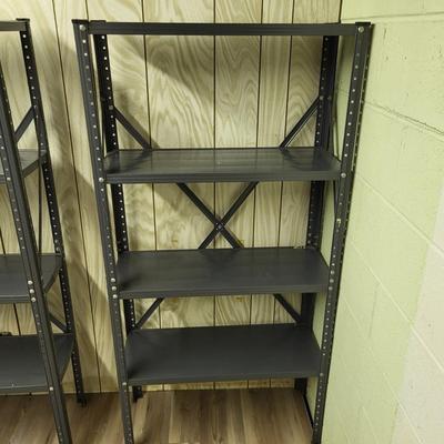 LOT 17B: Pair of Metal Shelved Storage Racks