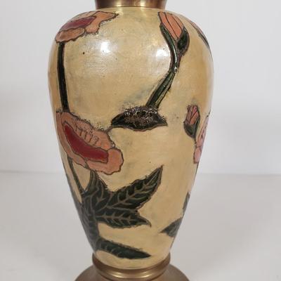 LOT 29F: Collection of Copper; Tea Kettle, Ewer, Enameled Vase