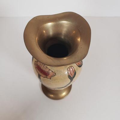 LOT 29F: Collection of Copper; Tea Kettle, Ewer, Enameled Vase