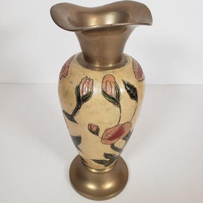 LOT 29F: Collection of Copper; Tea Kettle, Ewer, Enameled Vase