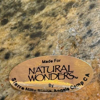 LOT 60F: Goat Relief Plaque & Natural Wonders Bear Slate