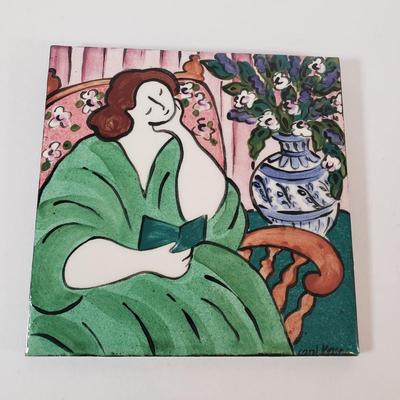LOT 63F: Collection of Art Tiles; DeGrazia, Carol Keiser, and More
