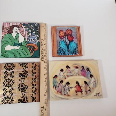 LOT 63F: Collection of Art Tiles; DeGrazia, Carol Keiser, and More