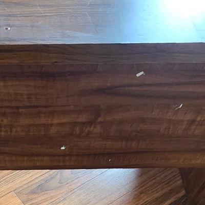 LOT 92M: Vintage One Drawer Wood Office Desk W/Mounted Power Strip