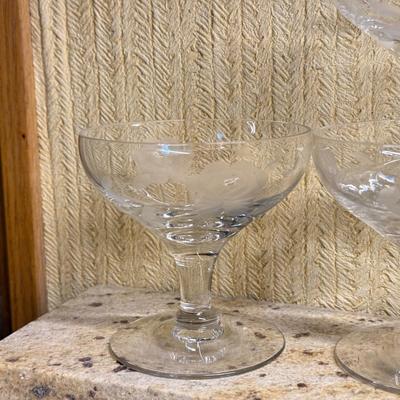 LOT 110G: Etched Glassware Collection