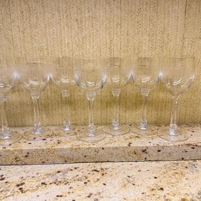 LOT 110G: Etched Glassware Collection