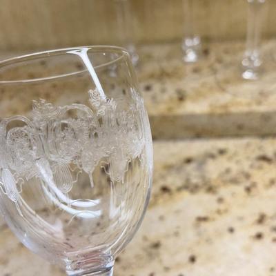 LOT 110G: Etched Glassware Collection