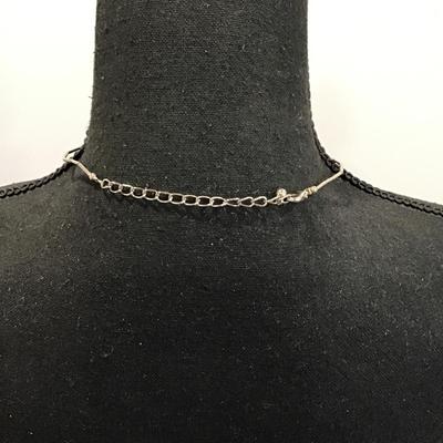 Sale Photo Thumbnail #116: SilverTone choker style necklace with turquoise, type stones. Please see attached photos.