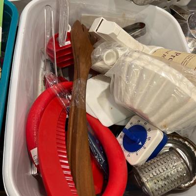 Sale Photo Thumbnail #116: Knives, cookie cutters, utensils and more