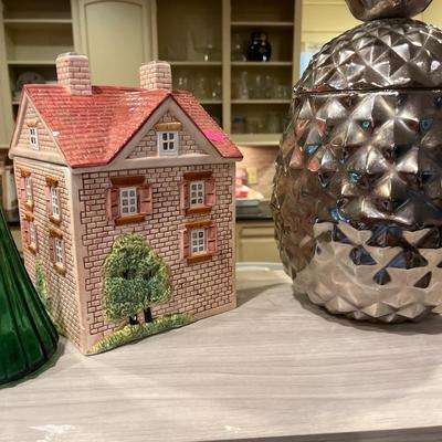 Sale Photo Thumbnail #121: Teapot Canisters fostoria Pineapple pumpkin