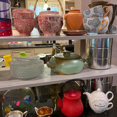 Sale Photo Thumbnail #124: Misc Dishes, teapot and teapot sets, Frankhoma