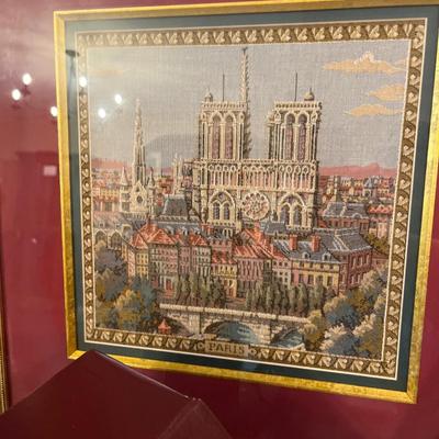Sale Photo Thumbnail #145: Shakespeare books, print and tapestry picture, tray. End table/ Nightstand
