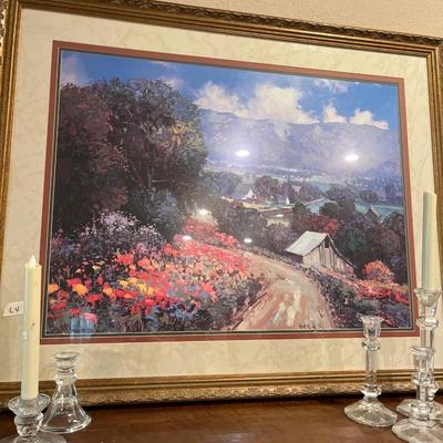Sale Photo Thumbnail #147: 42x36 Picture & Glass Candlestick 
Luminous candles.