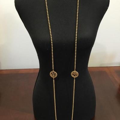 Rare unique, gold, toned, vintage, metallic gold, toned statement, necklace