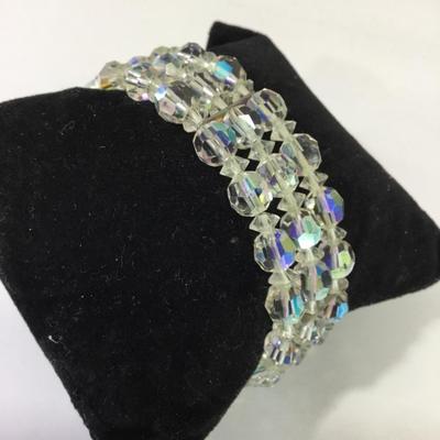 Gorgeous aurora, borealis, crystal bracelet, vintage
