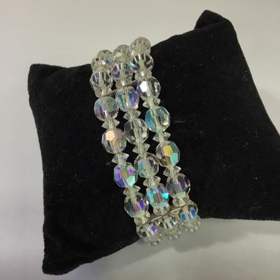 Gorgeous aurora, borealis, crystal bracelet, vintage