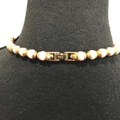 Vintage Avon Necklace pink and gold tone