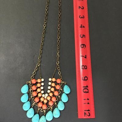 Multicolored fashion, statement, necklace