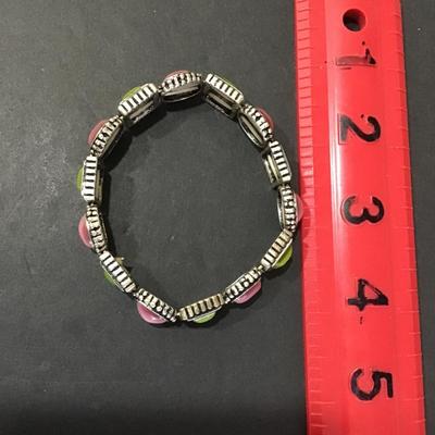 Multicolored fashion stretch bracelet