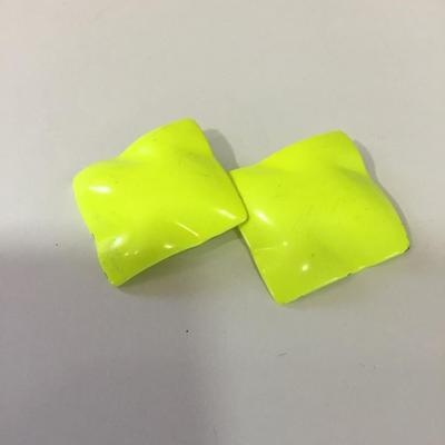 Cool vintage highlighter, yellow, green statement earrings