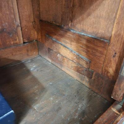 Antique Oak Armoire 5 Shelves 44x18x84